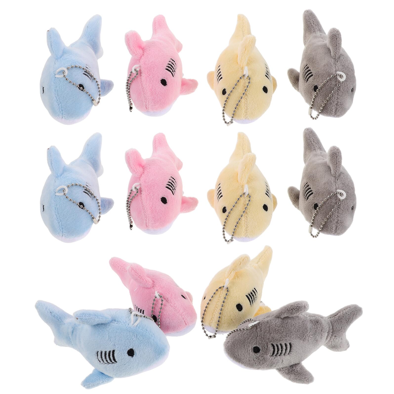 Porte-clés requin peluche lot de 12 pour ne plus perdre ses clés de maison