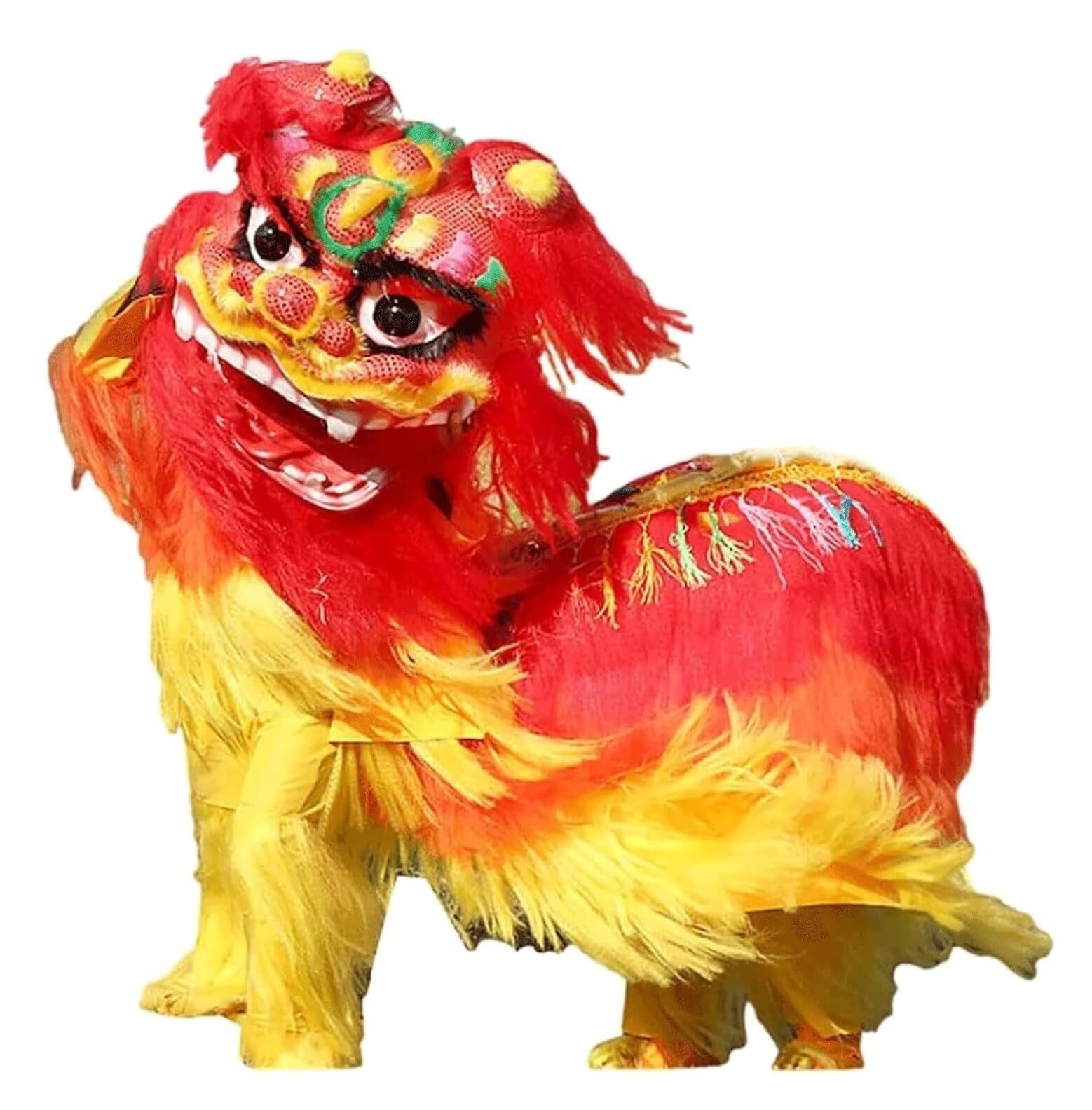 Drago Cinese per Feste Costume da Danza del Leone in Cotone, Drago, Splendido Capo di, Mascotte della Testa Feste Cinesi in Italia(C)