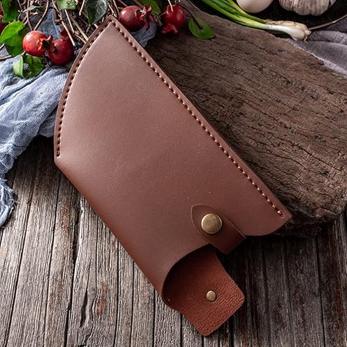 Miniatura 6 de Hemoton Cuero de hacha, protector de chef de 9.7 x 4.1 pulgadas, funda o mangas universales marrones, cinturón para cuchillo de carne de chef (9.8 x