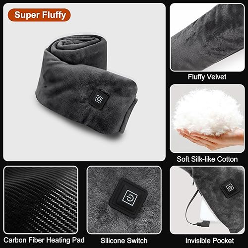 Miniatura 3 de Neck Heating Pad Heated Scarf Rechargeable,Heating Pad for Neck Pain &Stiffness Relief,Heated Neck wrap Warmer with 7000mAh Power Bank,Thermal Neck
