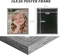 Vista 113 de Dark Brown 12x18 Frame Set of 3 - Rustic Woodgrain 12 x 18 Poster Frame with Plexiglass for Wall Gallery Display, 12x18 Picture Frame for Puzzles