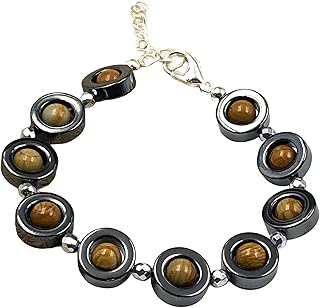 Hematite Rings with Beads, Bracelet, Elastic, Multicolour, for Men and Women