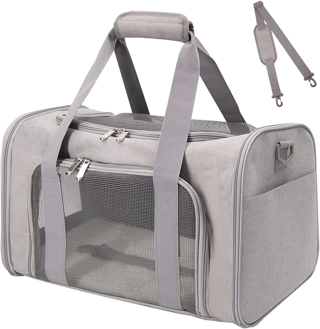 Cat Carriers Dog Carrier Pet Carrier for Small Medium Cats Dogs Puppies of 15 Lbs, TSA Airline Approved Small Dog Carrier Soft Sided,…