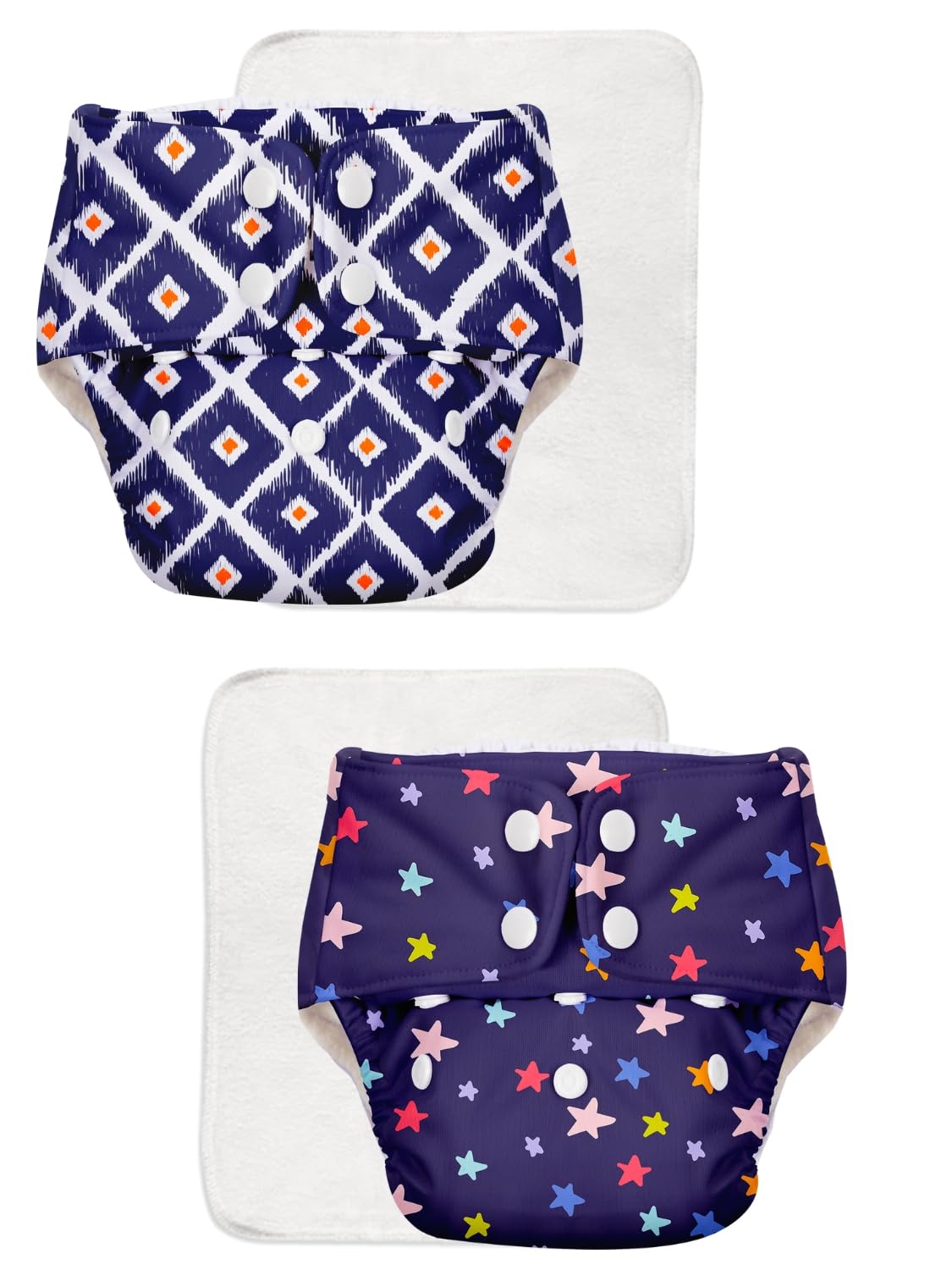 BASIC for Baby Reusable Cloth Diapers for Babies l New Trimmer Version l Adjustable & Washable l Rash Free Diapers l Comes with a Quick Dry Pad l 3m - 3Y | Pack of 2-picture-17