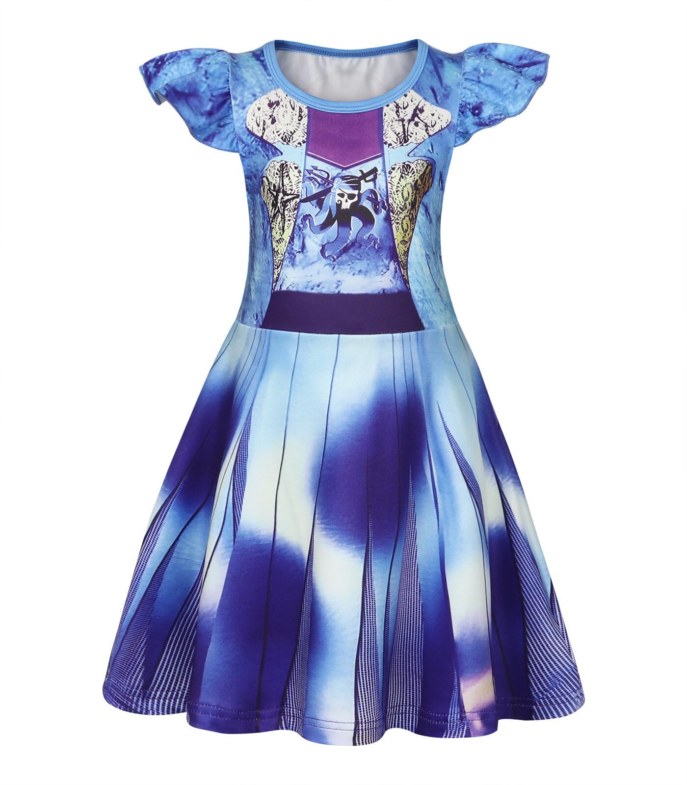 Berich Blue Costume Princess Dressing Up Halloween Christmas Cosplay Therm Party Outfit World Book Day Costumes for Girls Dress Up 2-3 Years(Blue,110)