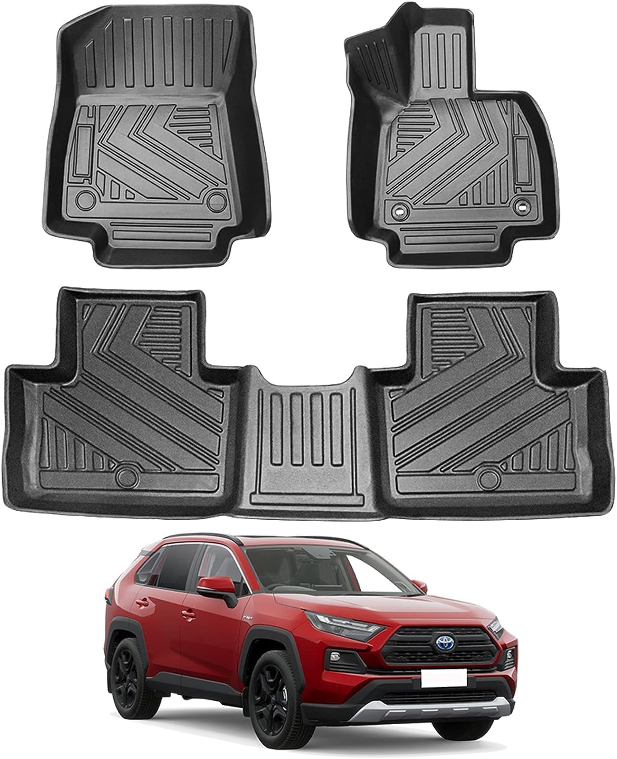Toyota Rav4 Floor Foot Mat 3D 3Pcs New All Weather Heavy Duty Rubber