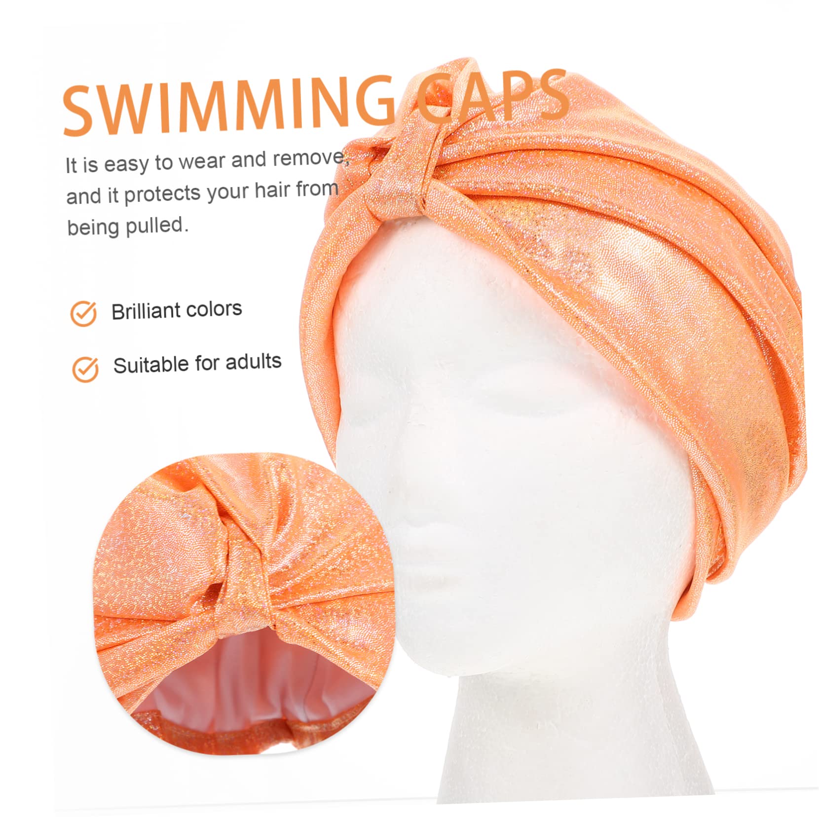 FRCOLOR 5St Schwimmhaube große Badekappe Kopftuch für Frauen Swim Cap Women badehauben Badekappen für Damen für Damen wasserdichte Elastizität Haarkappe Badetuch Mann