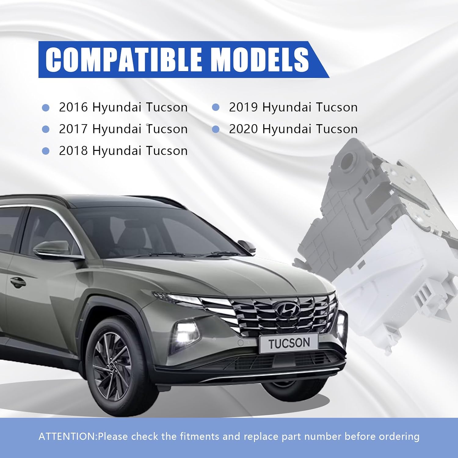 Door Lock Actuator Front Left Driver Side Compatible with 2016-2020 Hyundai Tucson Door Latch Replacement 81310-D3010 81310D3010