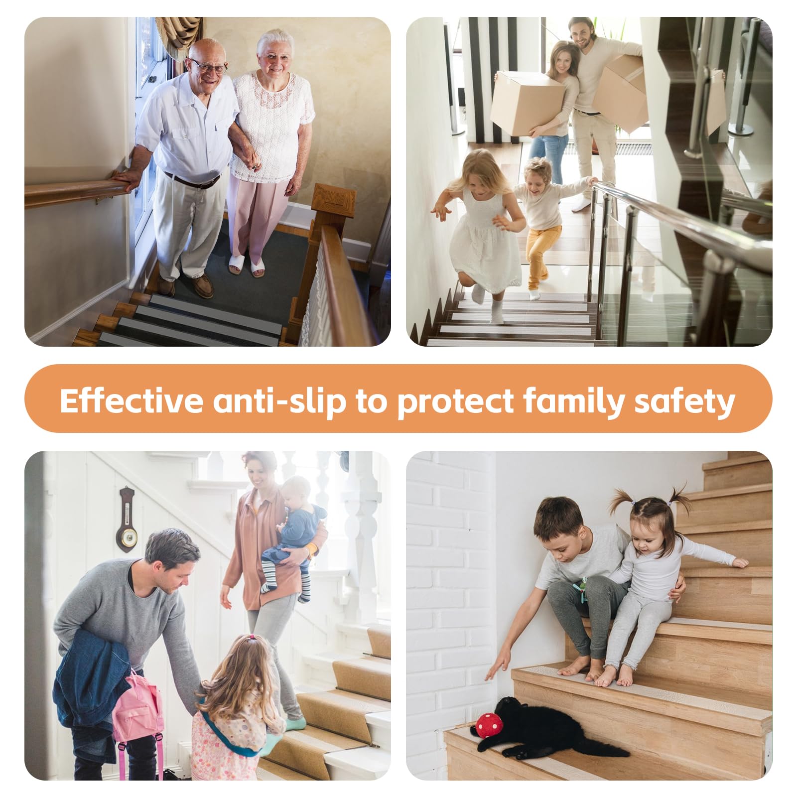 VMUTGA Cinta Antideslizante Transparente 5cm X 10m, Autoadhesiva para Escaleras, Impermeable para Interior y Exterior
