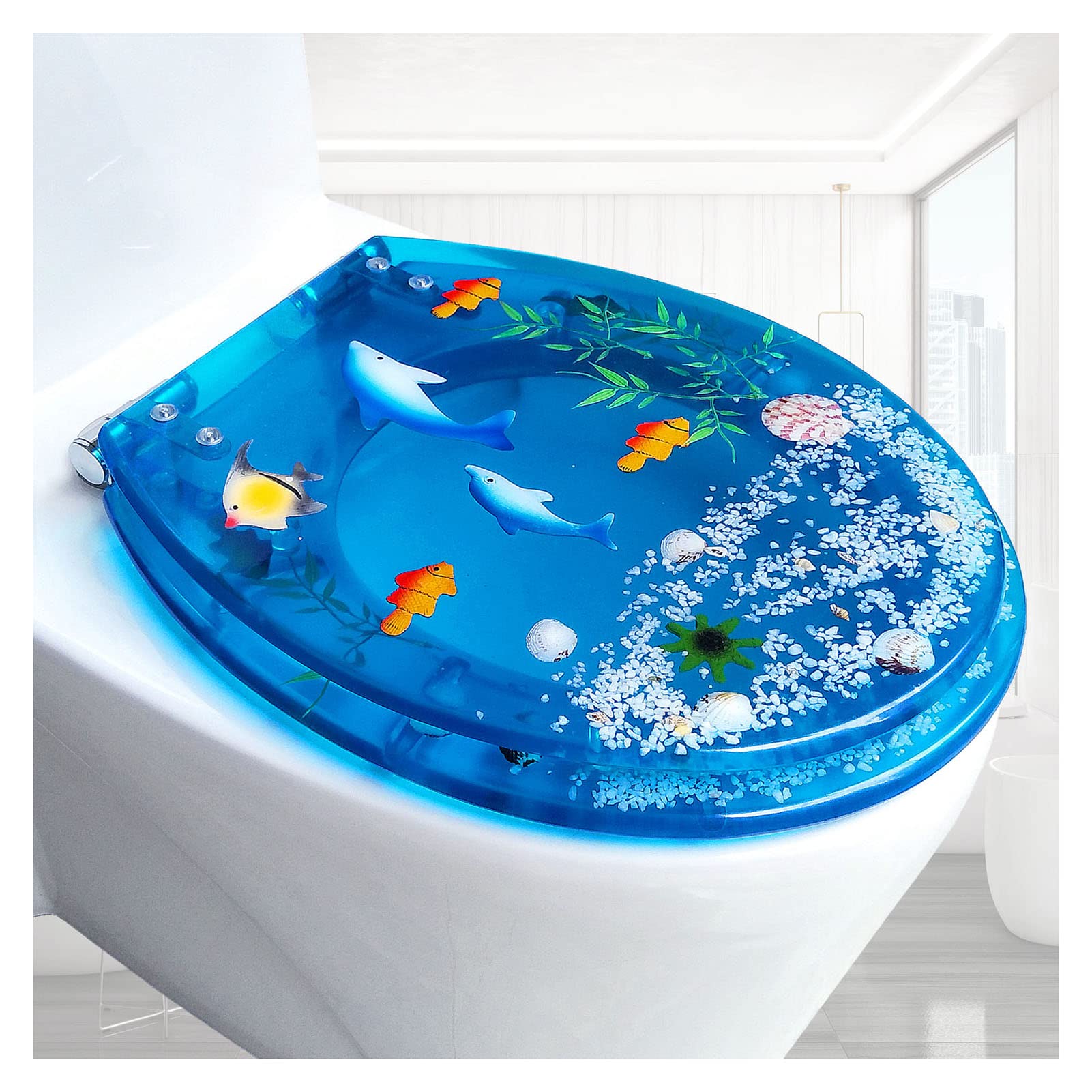 Quiet Close, Adjustable, Lightweight, Tough, Portable, User-Friendly, Compact, Soft, Toilet, seat, Slow, Cover, Durable