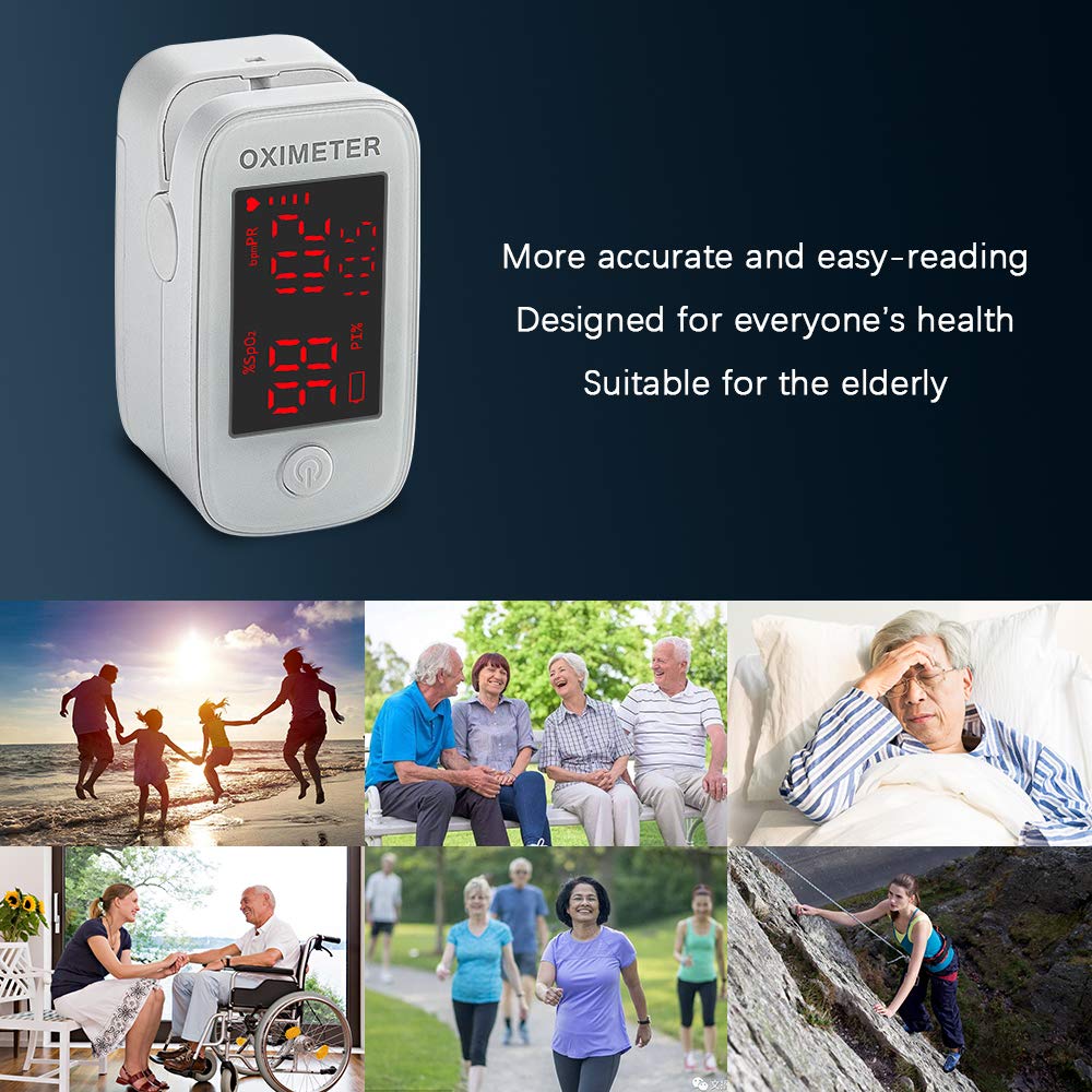 [2022] Pulse Oximeter Fingertip, Blood Oxygen Saturation Monitor, Heart Rate and Accurate SpO2