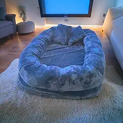 Puff Gigante Aréa De Descanso Ninho Sofá Cama Adulto 1 Uni (AZUL MARINHO)