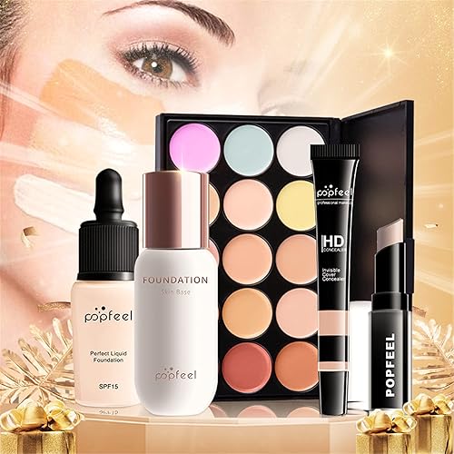 Miniatura 9 de Juego de regalo de maquillaje navideño todo en uno, kit de maquillaje para mujer, kit completo esencial para principiantes, incluye paleta de