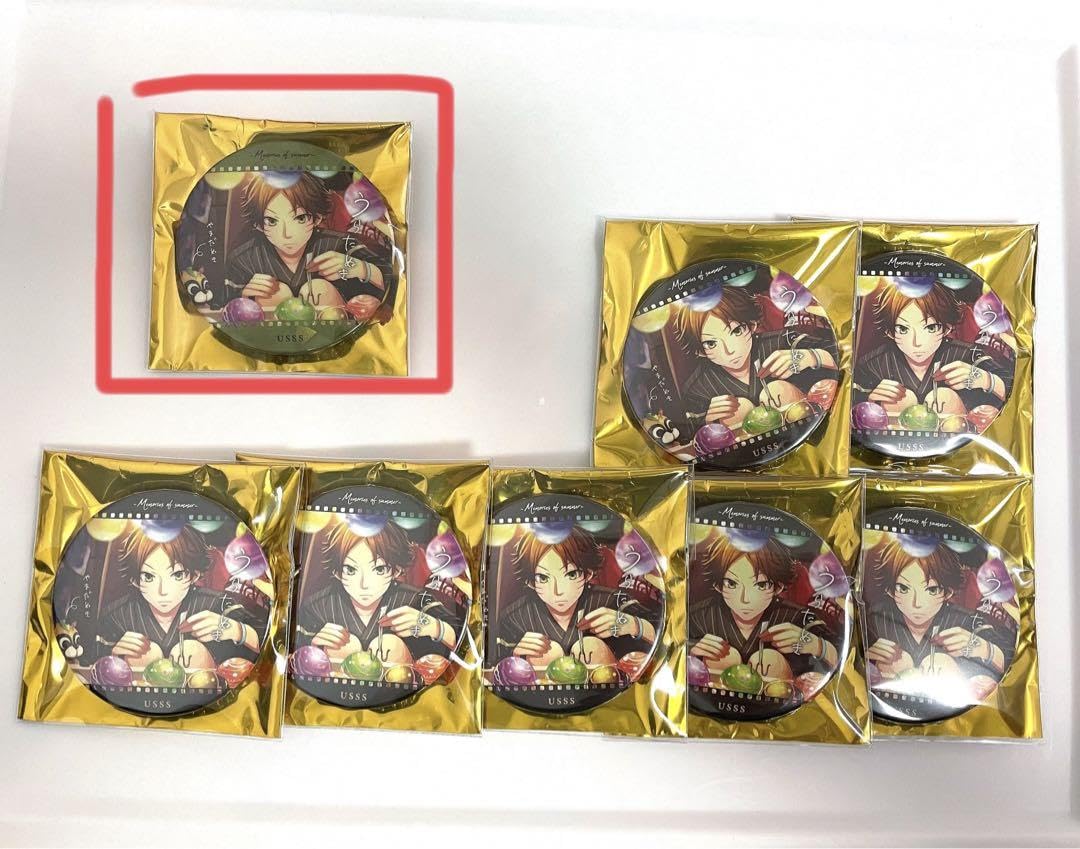 Amazon | うらたぬき 缶バ 恋色花火 | バッジ | おもちゃ 