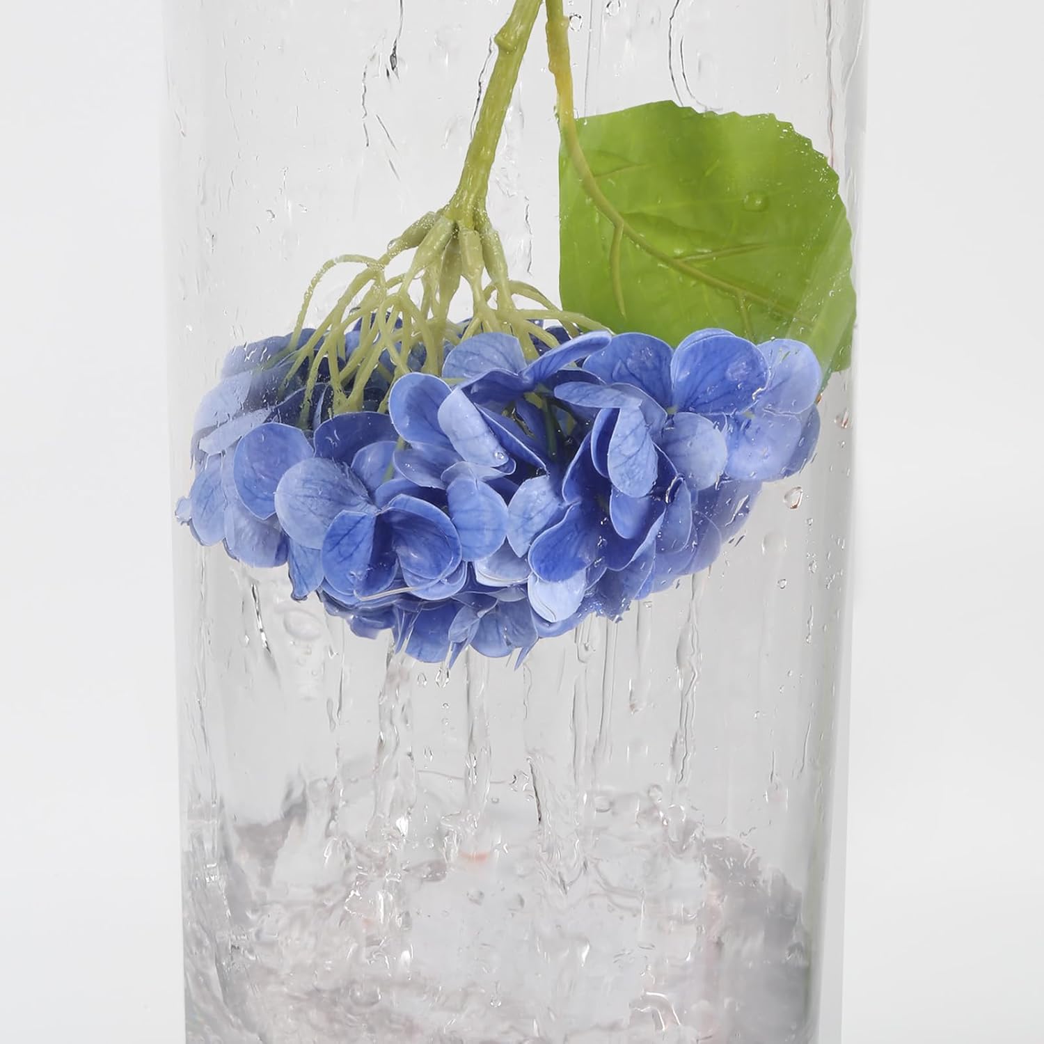 IPOPU 6PCS Real Touch Hydrangea Artificial Flowers Royal Blue Fake Hydrangeas with Stems Latex Realistic Faux Hydrangea Flowers for Wedding Centerpiece Floral Arrangements Home Decor (Royal Blue) - Image 2