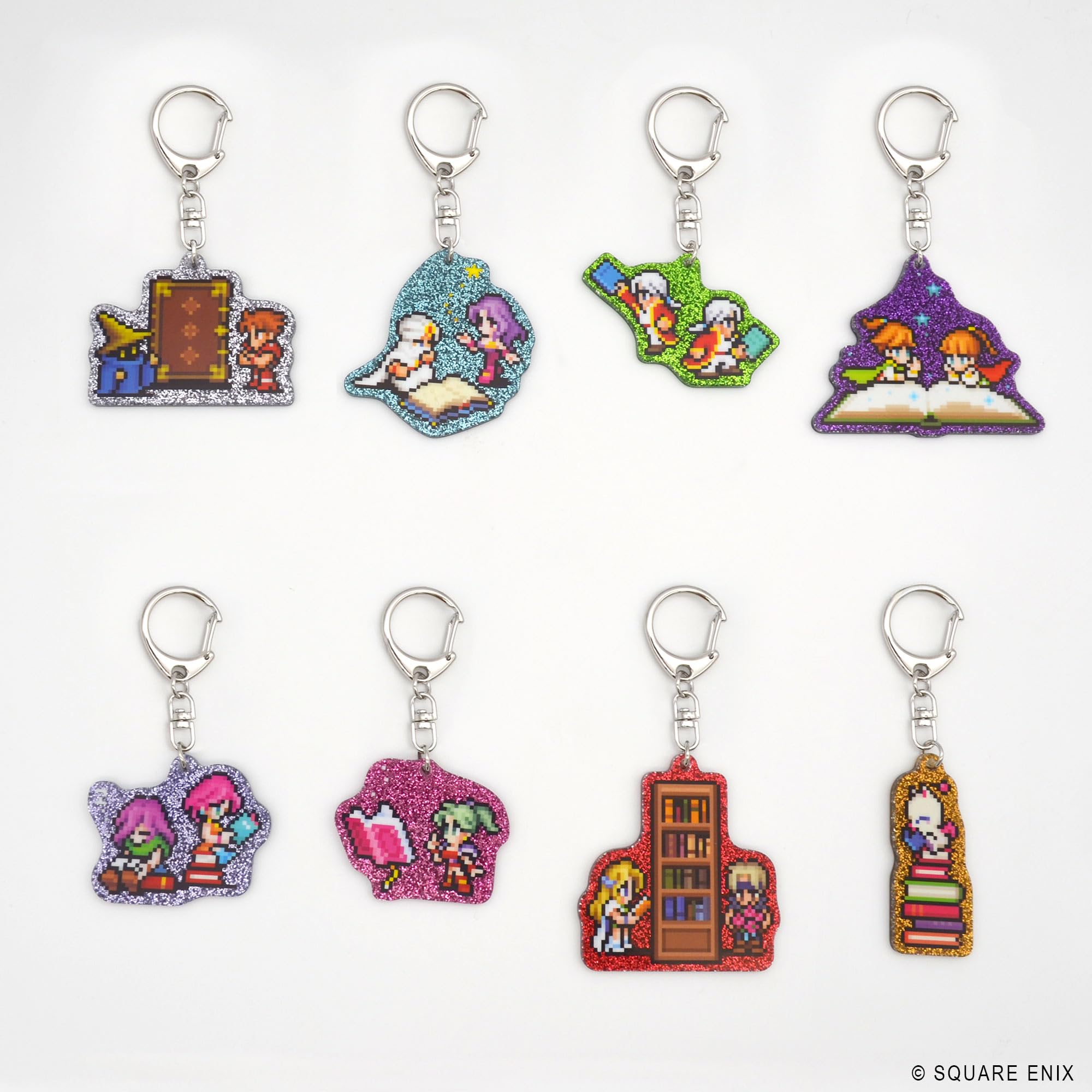 ファイナルファンタジー ピクセルリマスター Book Characters グリッターアクリルキーホルダーコレクション 1BOX=8個入り 全8種類