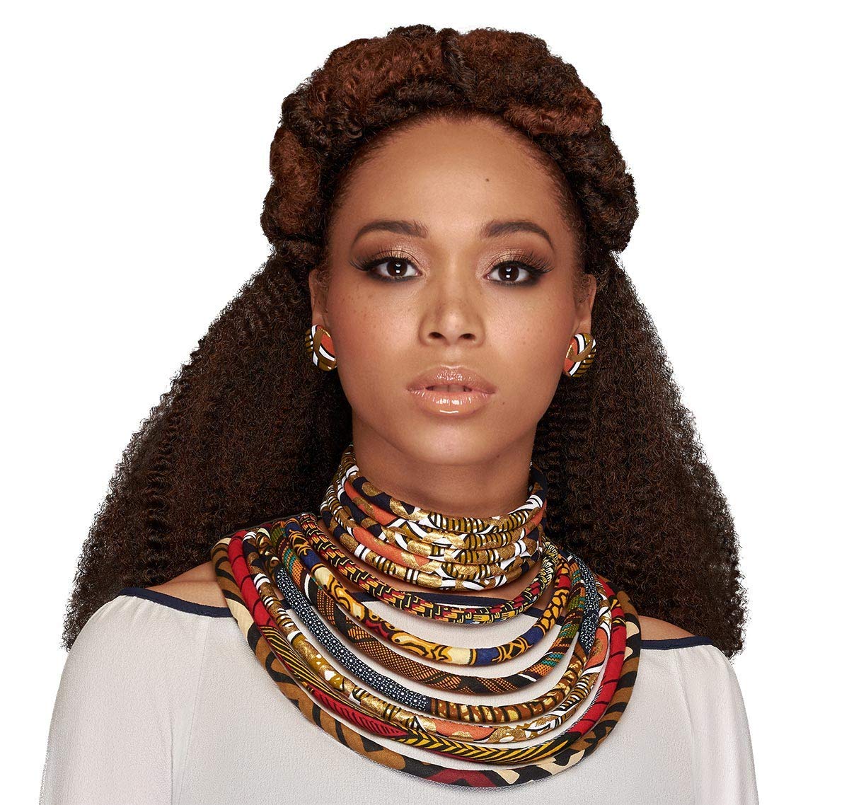 African Gold Choker and Bib Necklace African Gold Jewelry