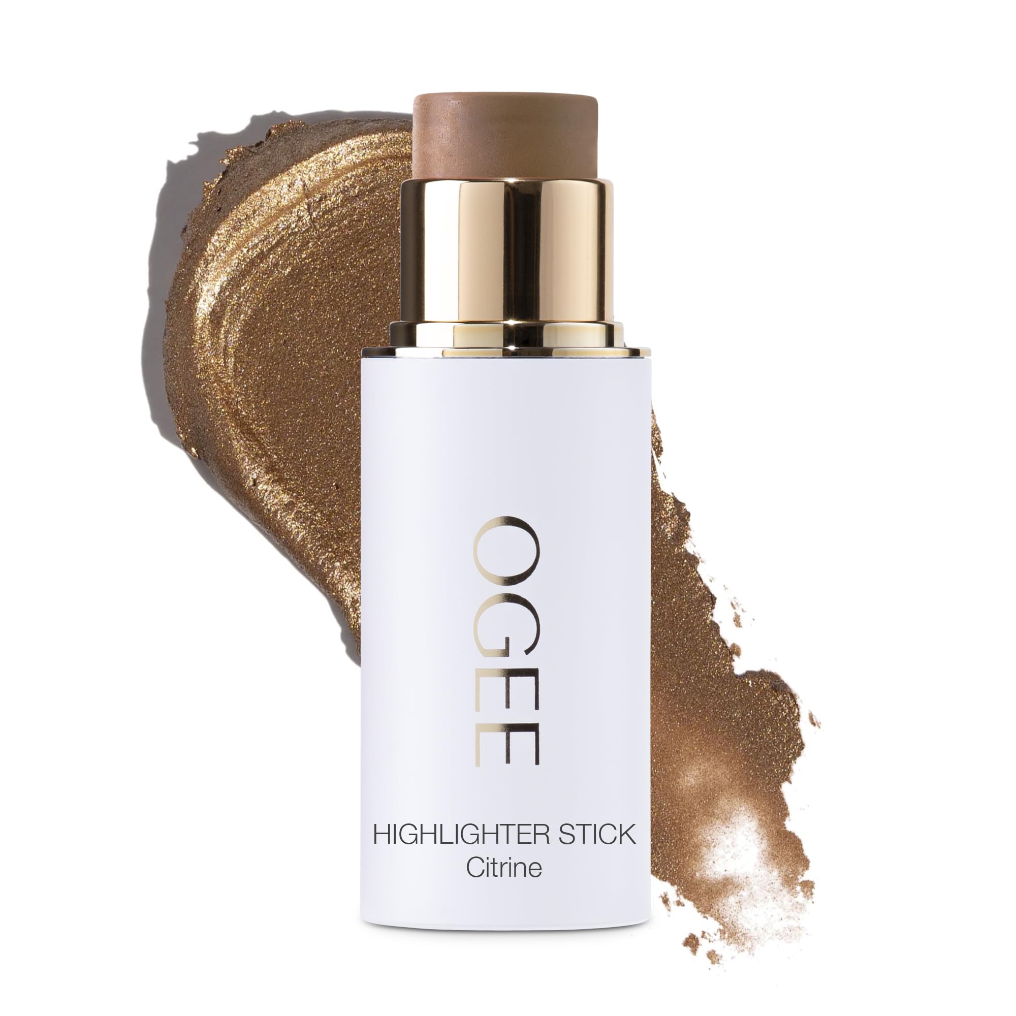 Ogee Sculpted Face Stick - Citrine (CITRINE - RADIANT GOLD SHIMMER) Certified Organic Bronzer Stick & Highlighter Makeup - Multi-Use Bronzer Stick for