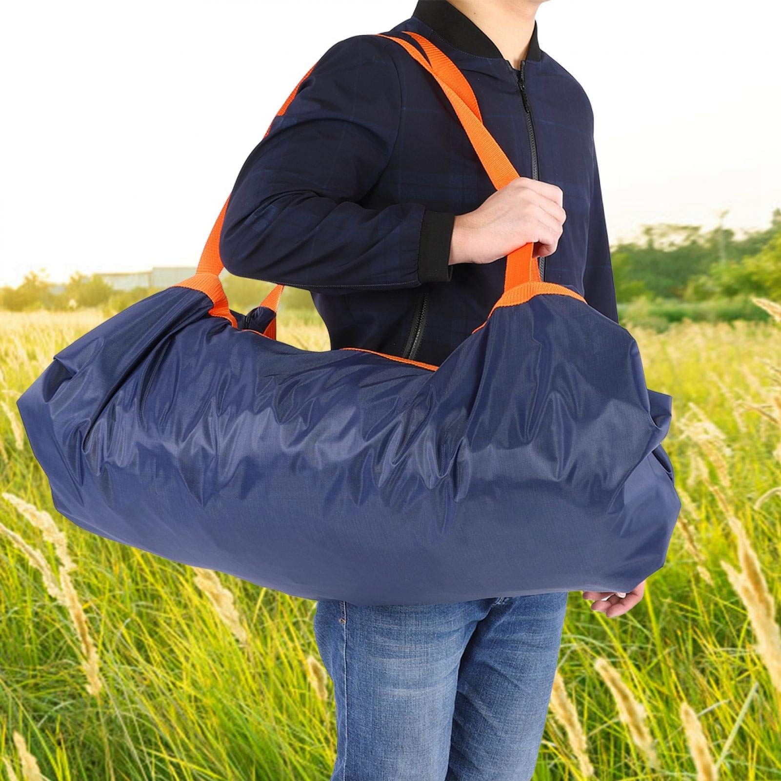 Waterproof Travel Storage Bag, Picnic Blanket, Foldable for Picnics Camping Trips Outdoor or Indoor Activities Yoga(Dark Blue)