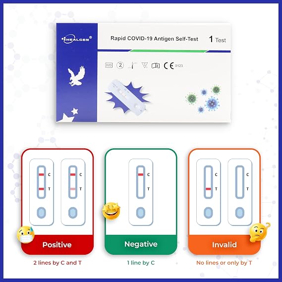 Covid-19 Lateral Flow Test Kit, Rapid Antigen Self-Test Kit for SARS-CoV-2 At Home, Easy and Quick Covid Test Kit with 15-Minute Results, Pack of 2 Test Kit