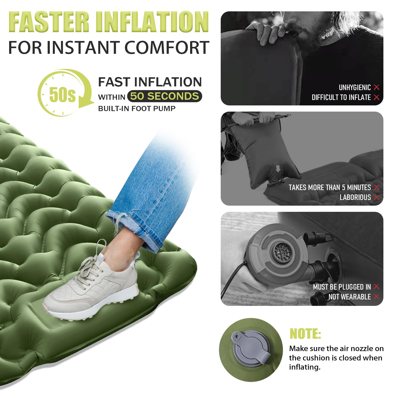 Materassino Campeggio Autogonfiabile TEGOVE Con Pompa A Pedale - Leggero, Impermeabile - Foto 2