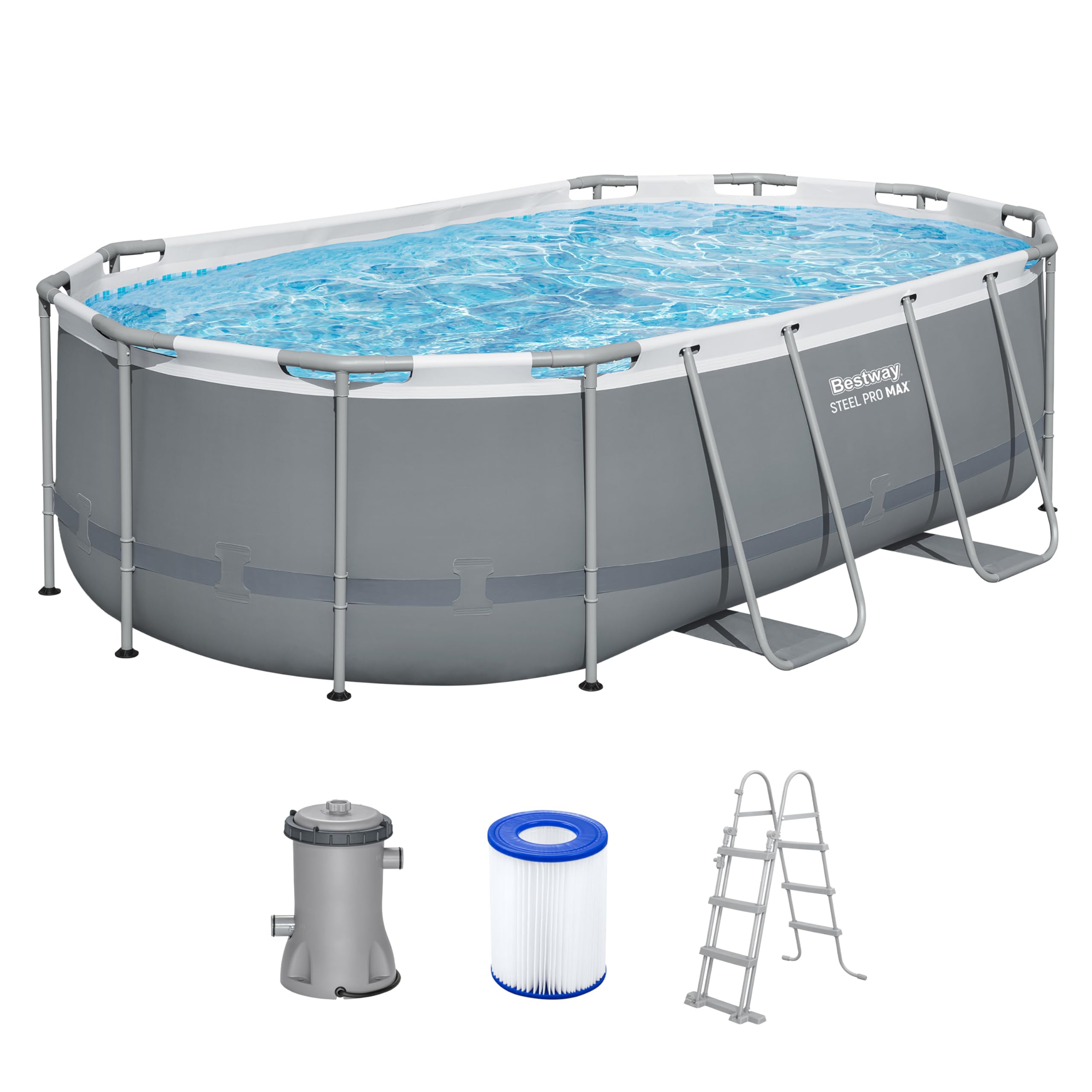 Bestway Framepool Steel Pro MAX™ Frame Pool Set mit Filterpumpe 427 x 250 x 100 cm