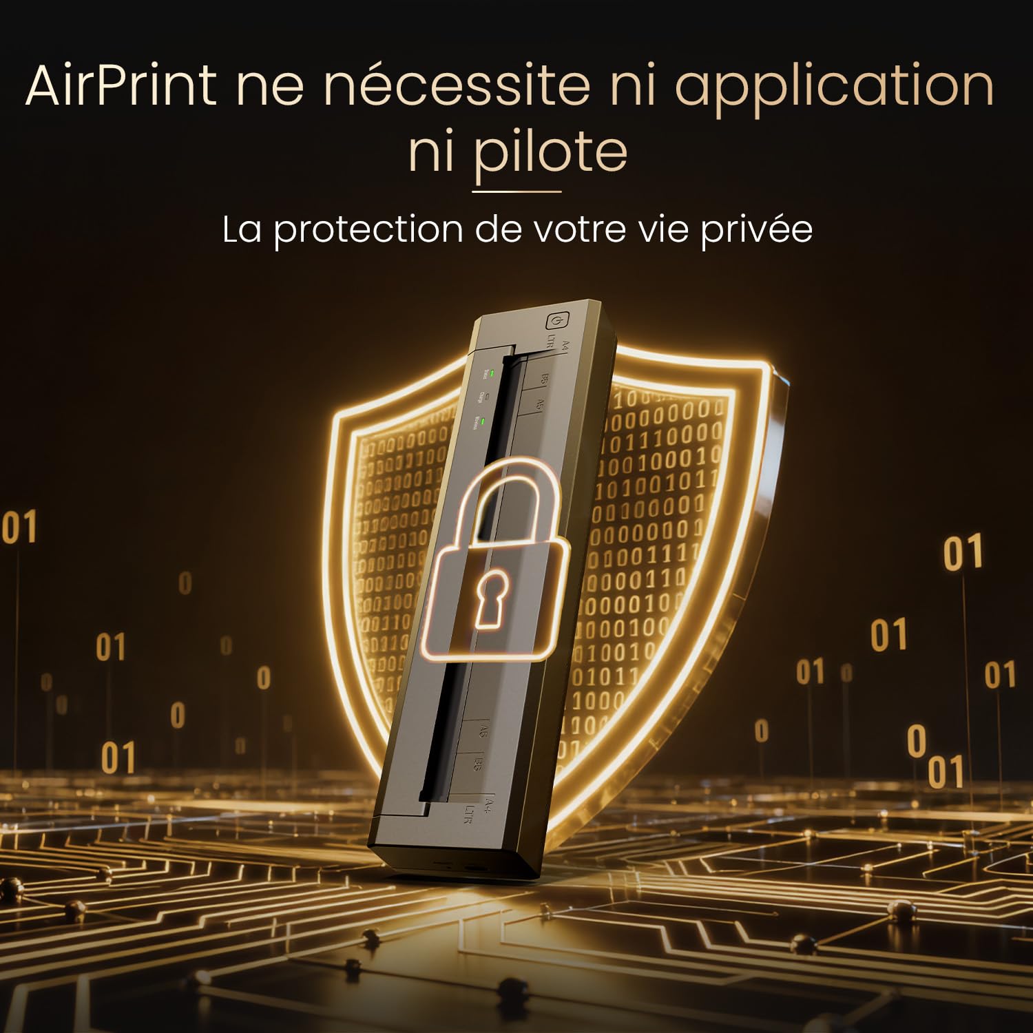 Phomemo Mini Imprimante Thermique Portable A4 A5 B5 100 mm/s - Kit G100 Pro