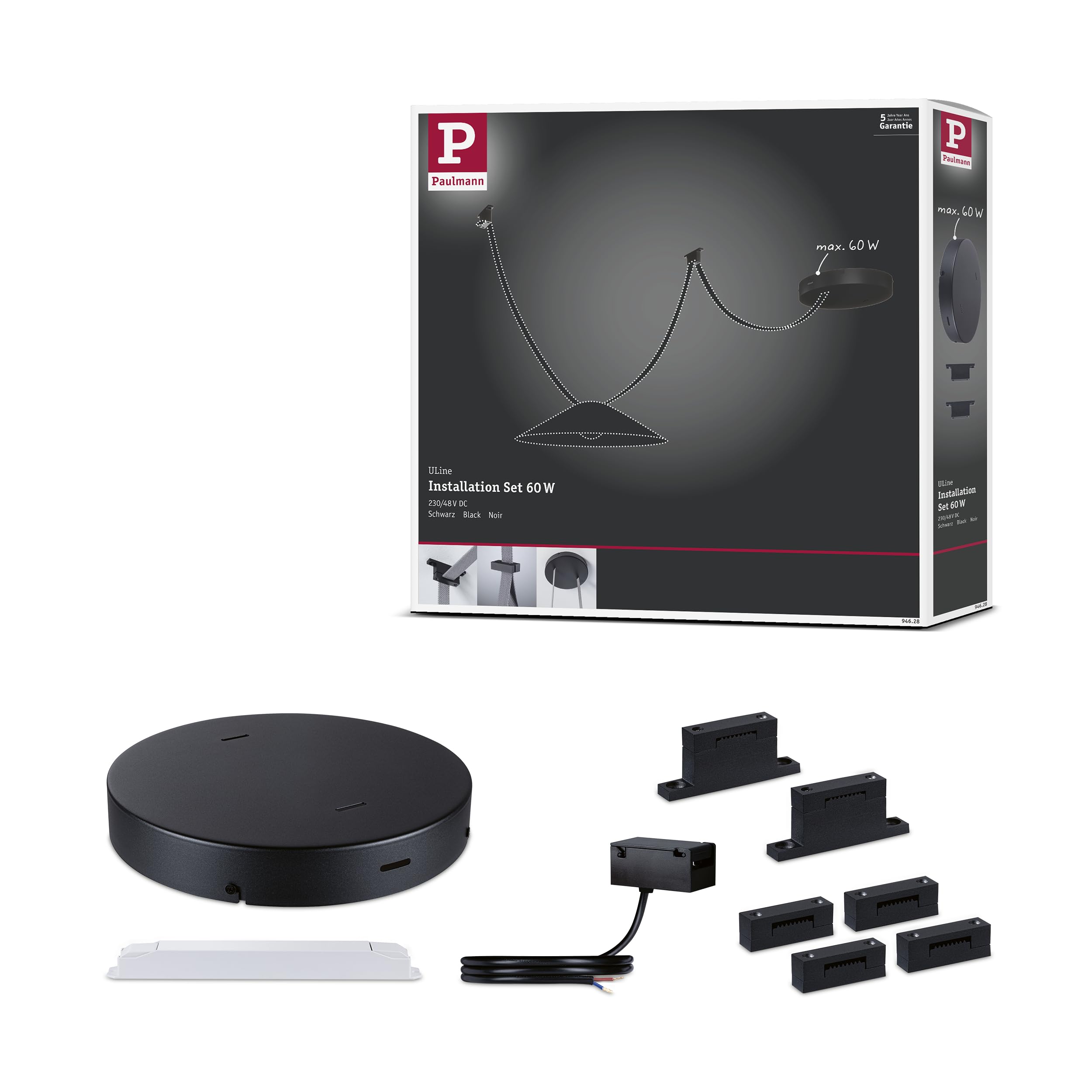 Paulmann 94628 ULine Accessories Installation Set 230/48V max. 60W Black