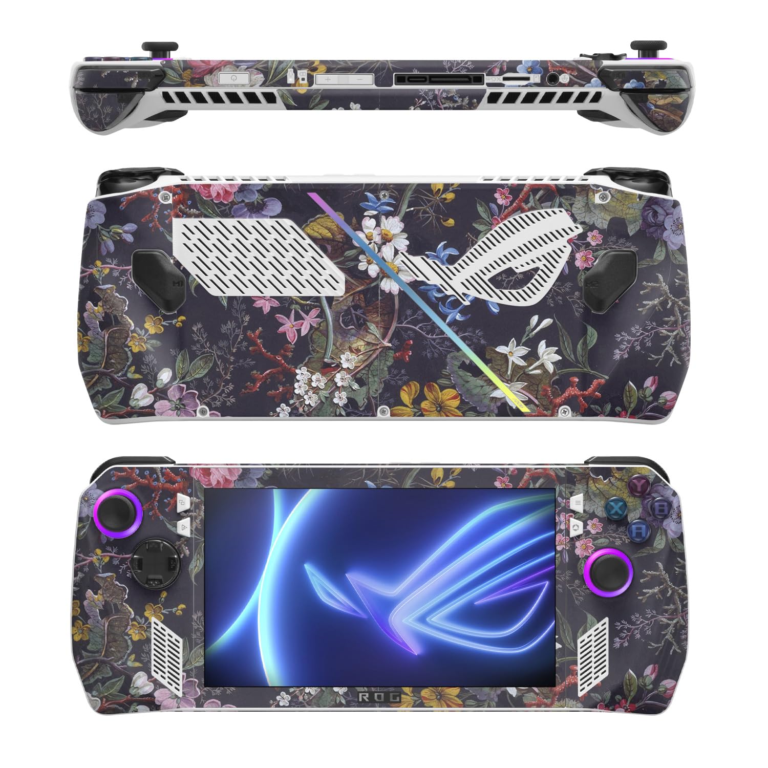 MightySkins Skin Compatible with Asus ROG Ally - Midnight Blossom | Protective, Durable, and Unique Vinyl Decal wrap Cover | Easy to Apply, Remove, and Change Style