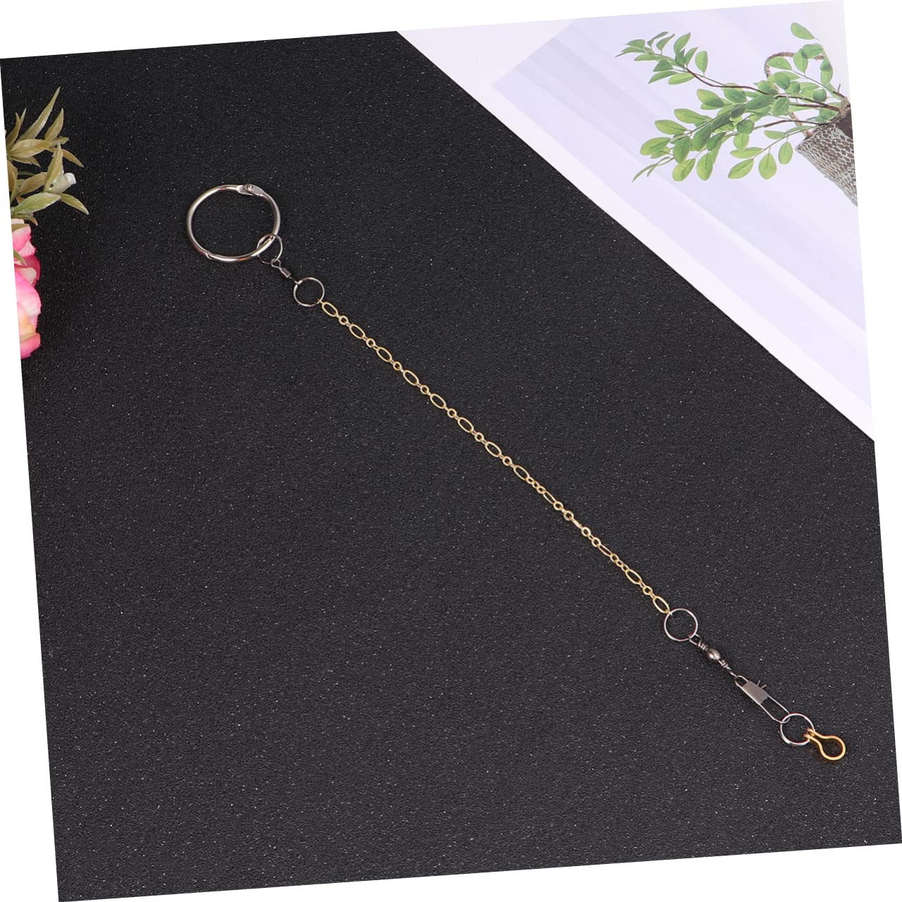 GALPADA Birds Foot Anklet Durable Copper Chain Circle with Buckle for Cockatiels and Parrots Easy Mounting Golden and Silver for Various Bird