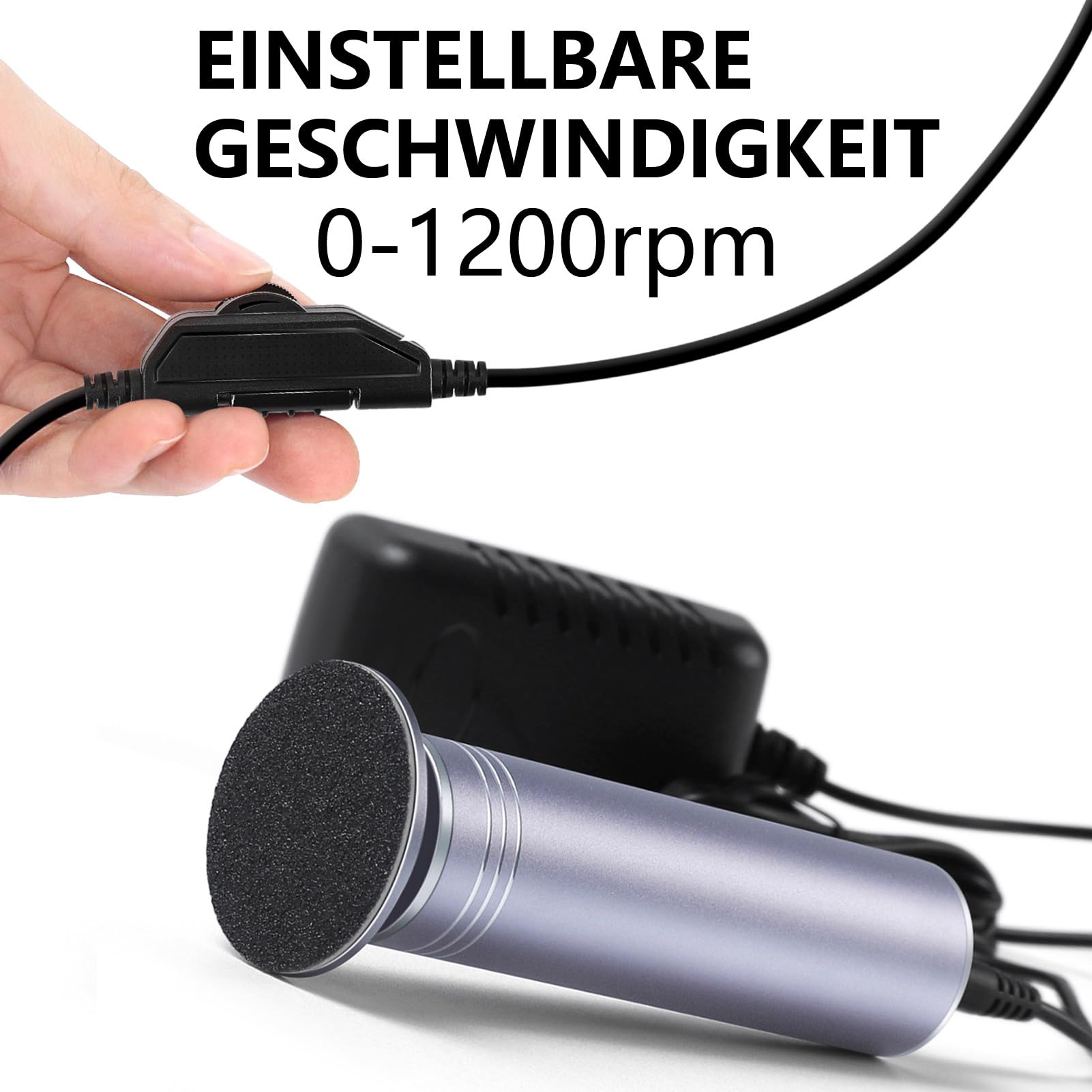 Removedor de callos eléctrico 1200 rpm, removedor de callos eléctrico profesional, lima de pies eléctrica, para eliminar callos y pedicura, velocidad ajustable (02 gris)