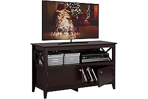 Yaheetech Espresso TV Stand for 50-Inch TVs