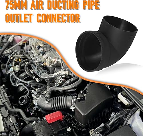 Miniatura 2 de Conector de salida de codo de tubo de conducto de aire de 3 "2.953 in apto para calentador Eberspaecher Webasto