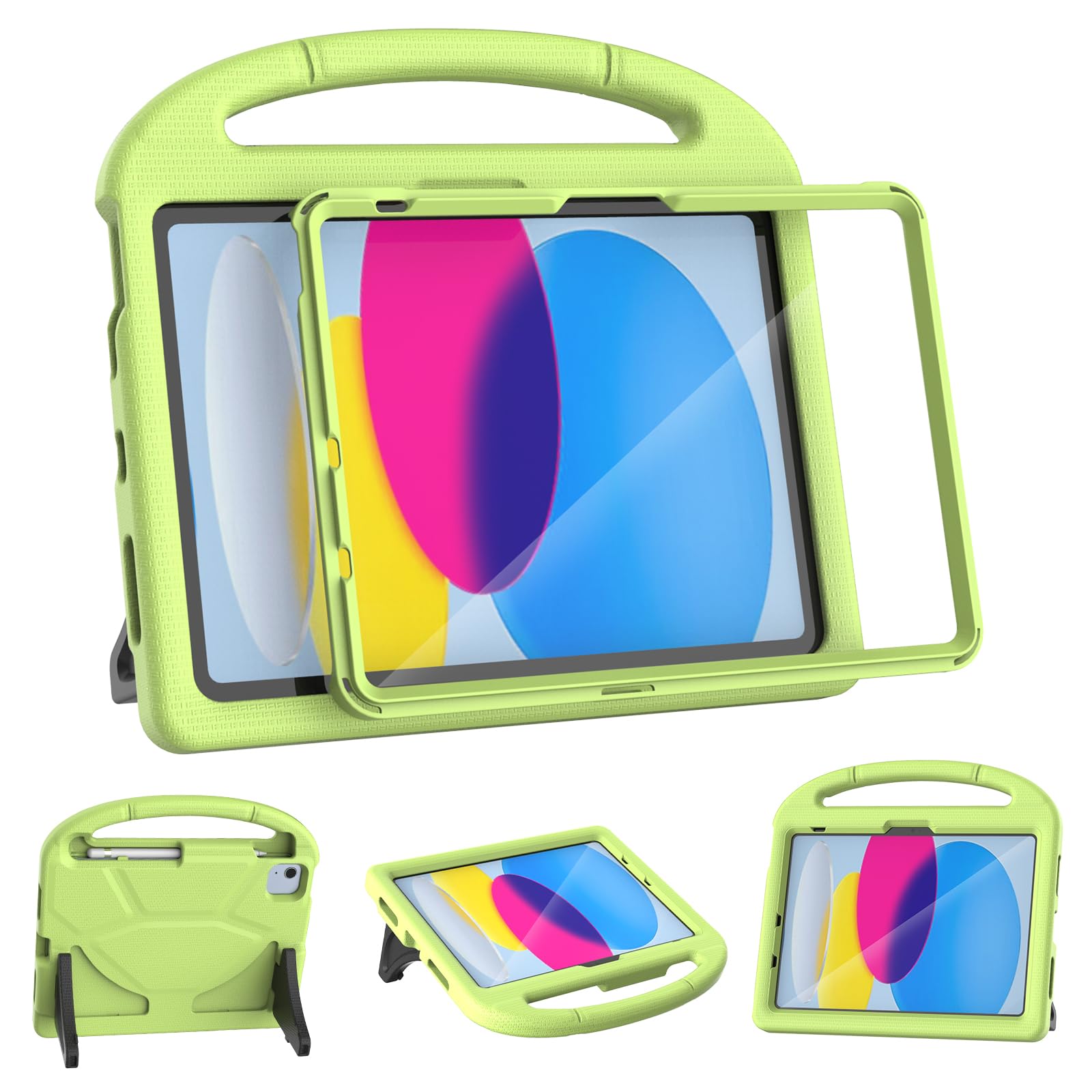 YIHE Kids Case for iPad (A16) 11th Generation 11 Inch 2025 & iPad 10th Generation 10.9 inch 2022, with Built-in Screen Protector and Stable Stand,