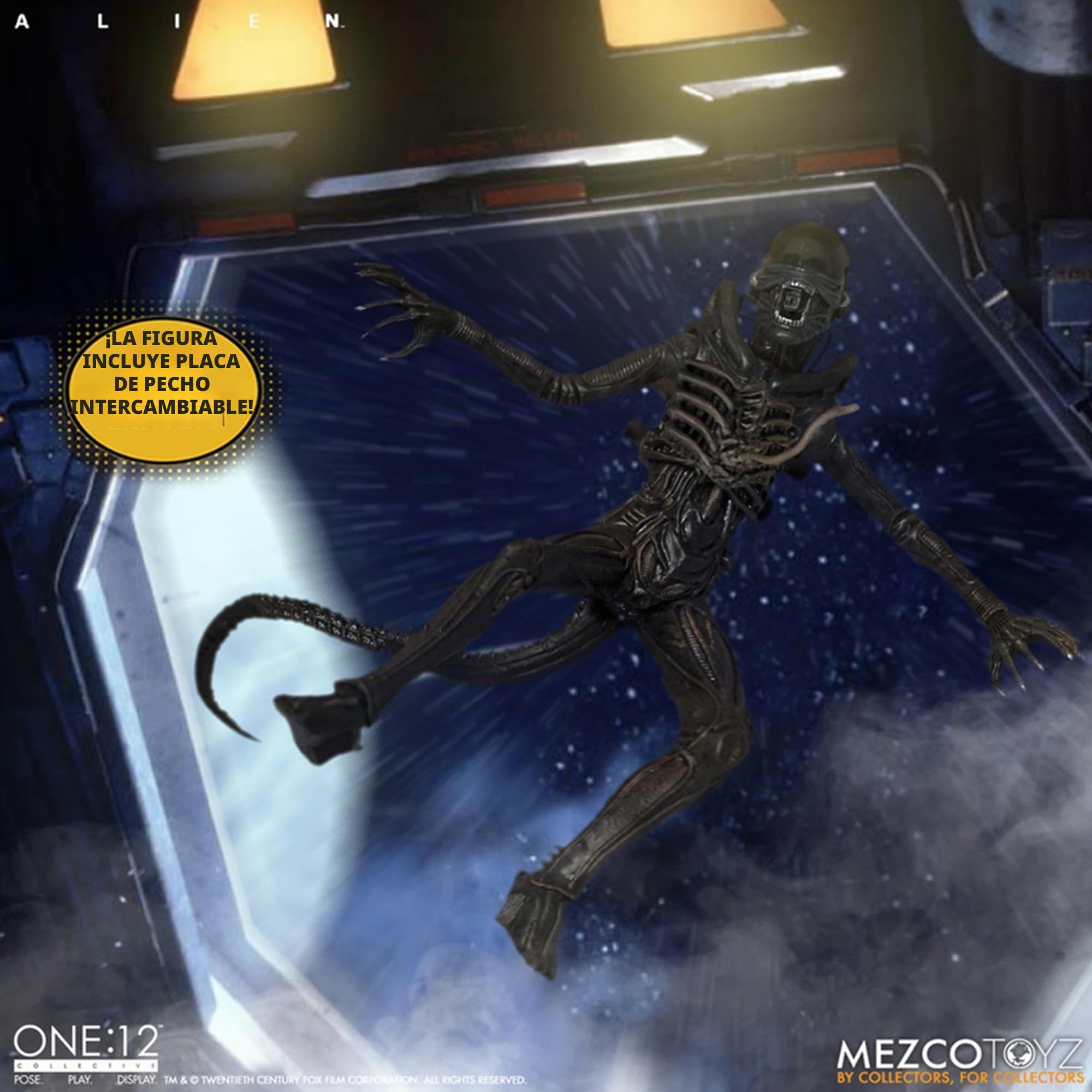 Mezco Alien One:12 Collective Deluxe Figura de acción Alien Multicolor, 100% plástico