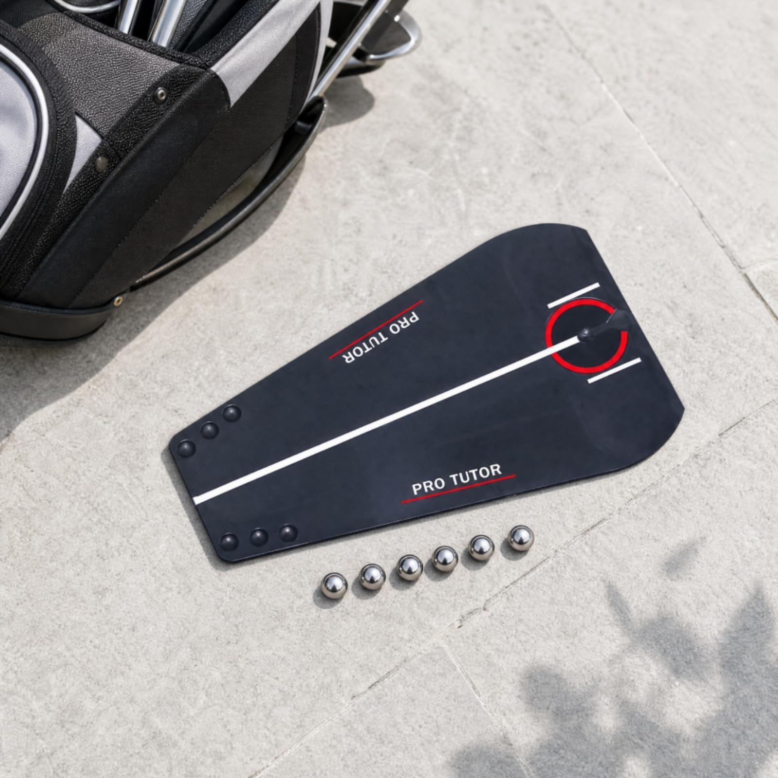 Tavola di Pratica del Putting da Golf Tavola di Pratica del Putting con Sfere in Acciaio Resistente Allenatore Putt da Golf per Ufficio