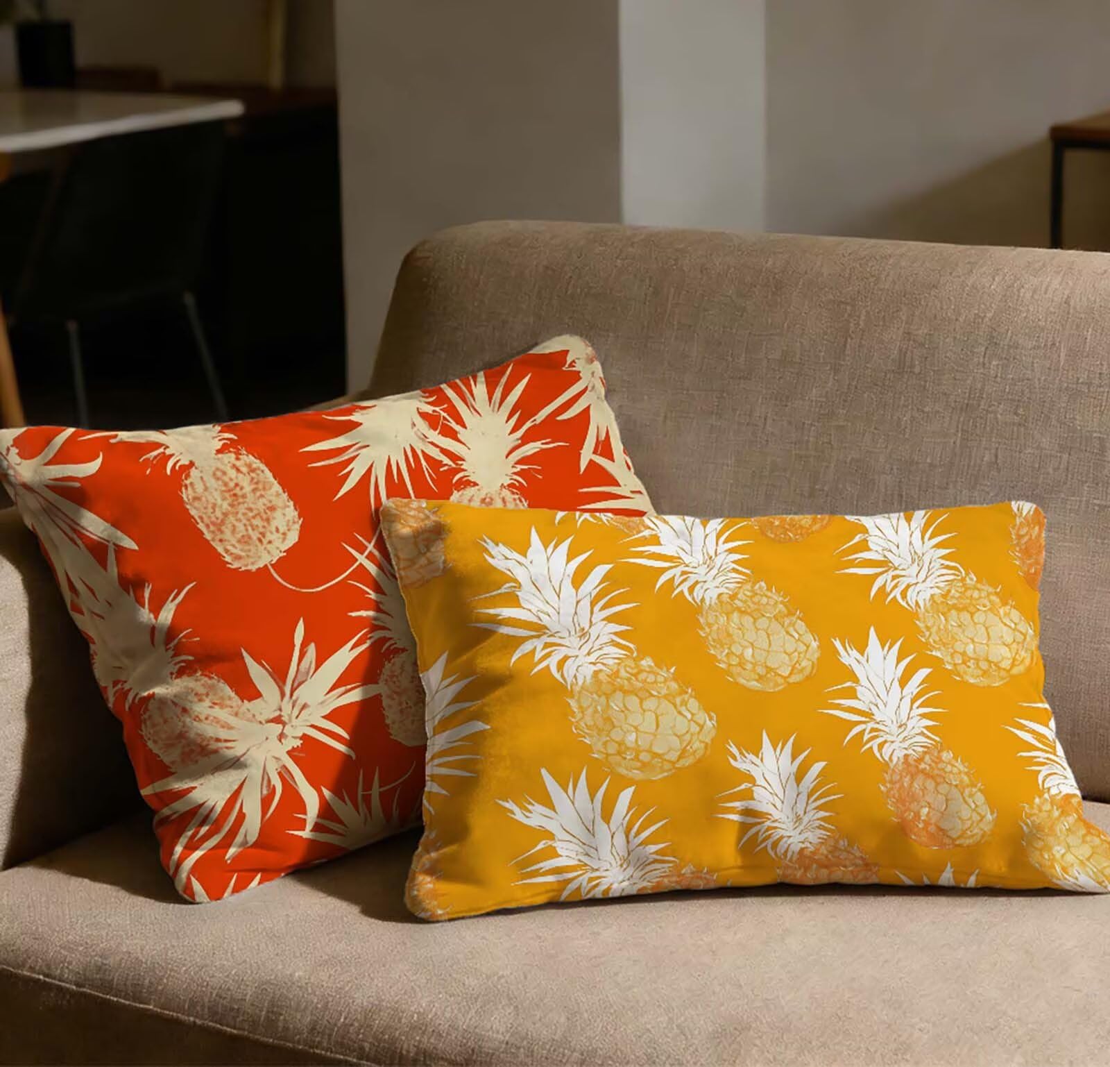 Taie oreiller 60x80 orange fermeture éclair invisible pour protéger vos coussins