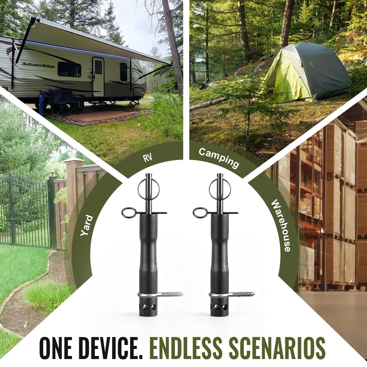 Lot de 4 alarmes portables 209 Primer pour voyage de camping
