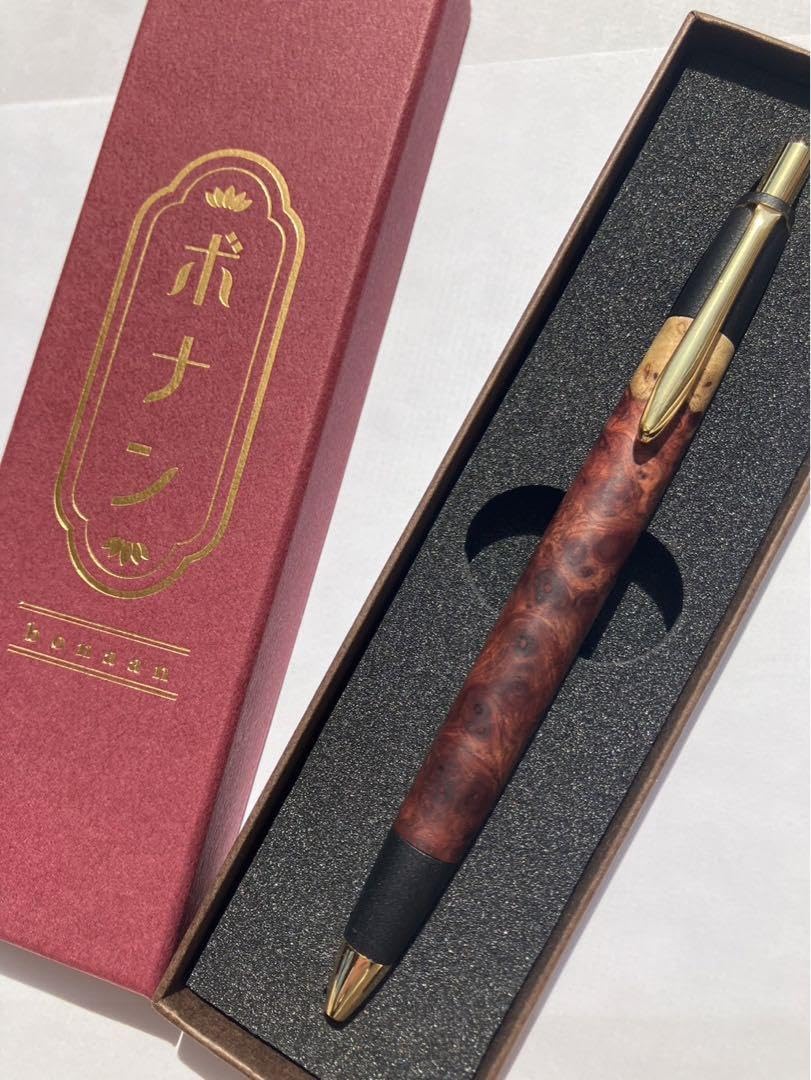 Amazon.co.jp: ボナンペン 本花梨瘤紅白源平杢 野原工芸似 : 文房具  