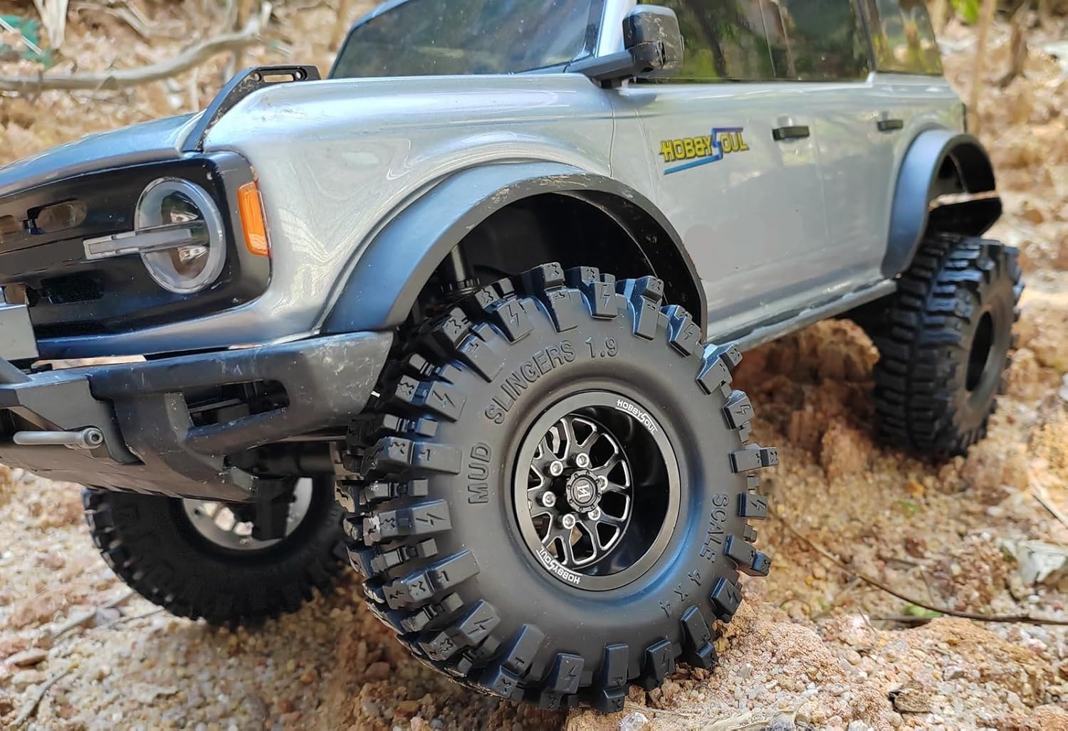 HOBBYSOUL 4pcs 1.9 Beadlock Wheels -10.5mm Negative Offset Rims 33mm Wide for RC 1/10 Crawler TRX4 SCX10 Gen8 Upgrades