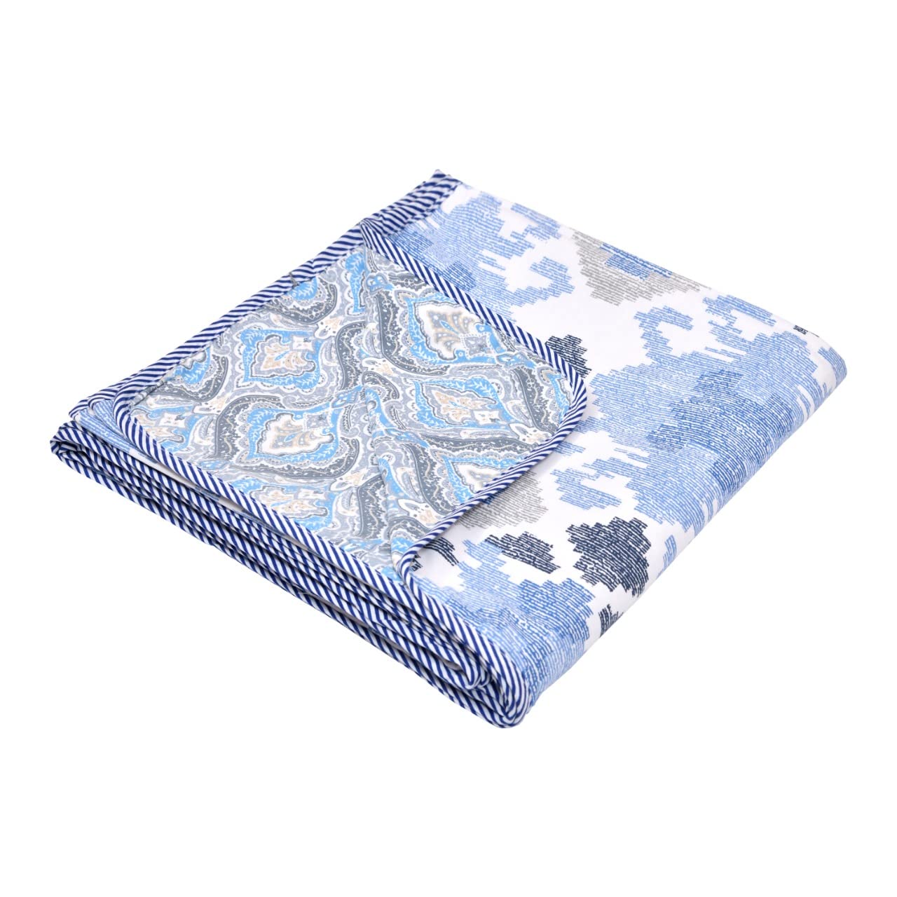 BLOKMELODY Cotton Reversible Dohar Double Bed Size | Soft Light-Weight Ac Blanket Quilt | 57×87 Inch (Double, Design 7) BLOKMELODY Cotton Reversible Dohar Double Bed Size | Soft Light-Weight Ac Blanket Quilt | 57×87 Inch (Double, Design 7)