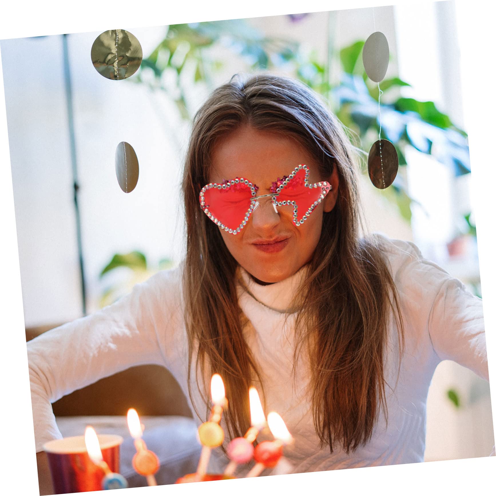 VALICLUD Gafas De Sol De Hip Hop Vestir Accesorios Gafas Para Niños Gafas De Sol De Fiesta La Piscina Adornos De Fiesta Espejuelos Para Gafas De Corazón Ordenador Personal
