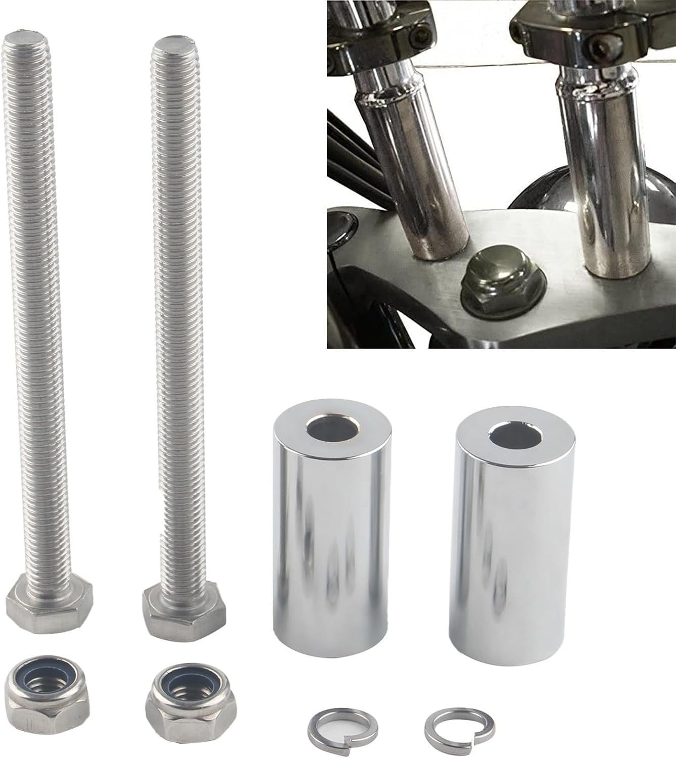 2" Handlebar Risers For Kawasaki Vulcan 800, 1500, 1500FI, 1600, 2000 Classic/Classic LT/Nomad/Drifter