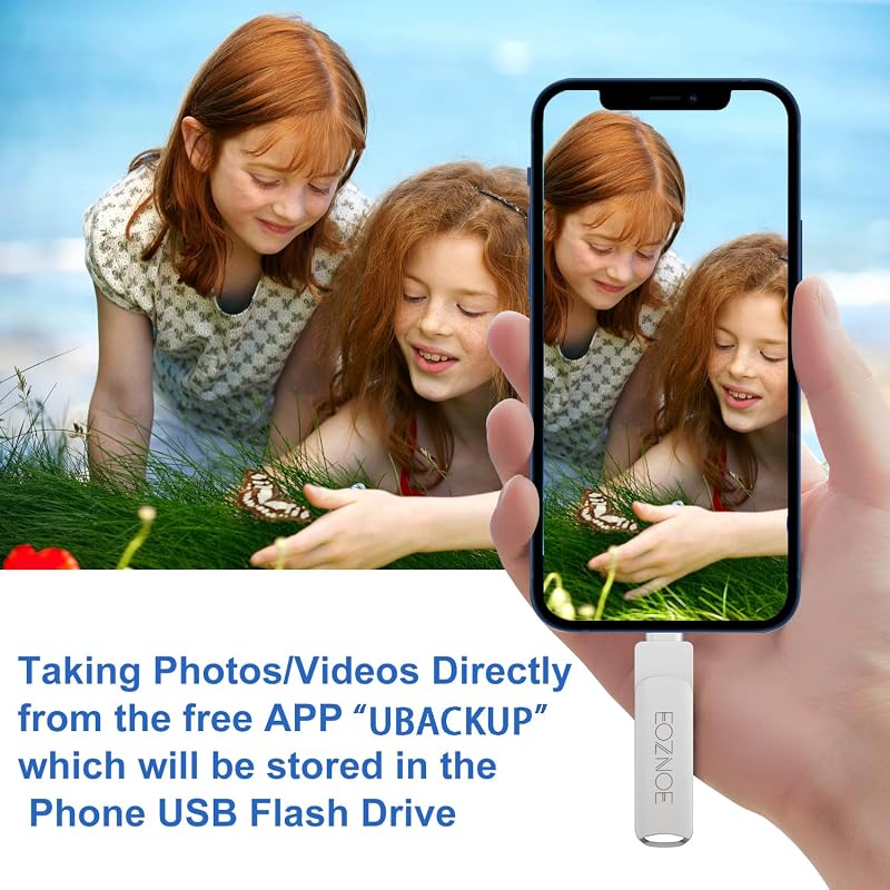 EOZNOE 64GB USB Pendrive iPhone/iPad/Android/PC Kompatibilis - USB 3.0 Külső Tárhely Fotókhoz és Videókhoz, Fém Adattároló