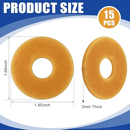Miniatura 2 de Los anillos de barrera para ostomía se adaptan al extensor de piel moldeable, diámetro exterior de 2 pulgadas (1.890 in) a 0.079 in de grosor, bolsa