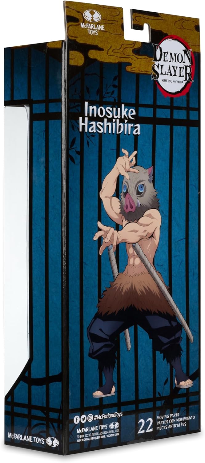 McFarlane Toys - Demon Slayer Inosuke Hashibira (Unmasked) 7in Action Figure