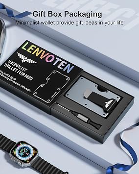 Lenvoten Minimalist Wallet for Men, S12-Matte Grey-AirTag, 1, Minimalist
