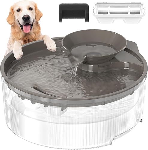 Miniatura 1 de Fuente de agua para perros, 1.3 galones170 onzas5 litros, fuente de agua de gran capacidad, dispensador de agua para perros grandes, para familias
