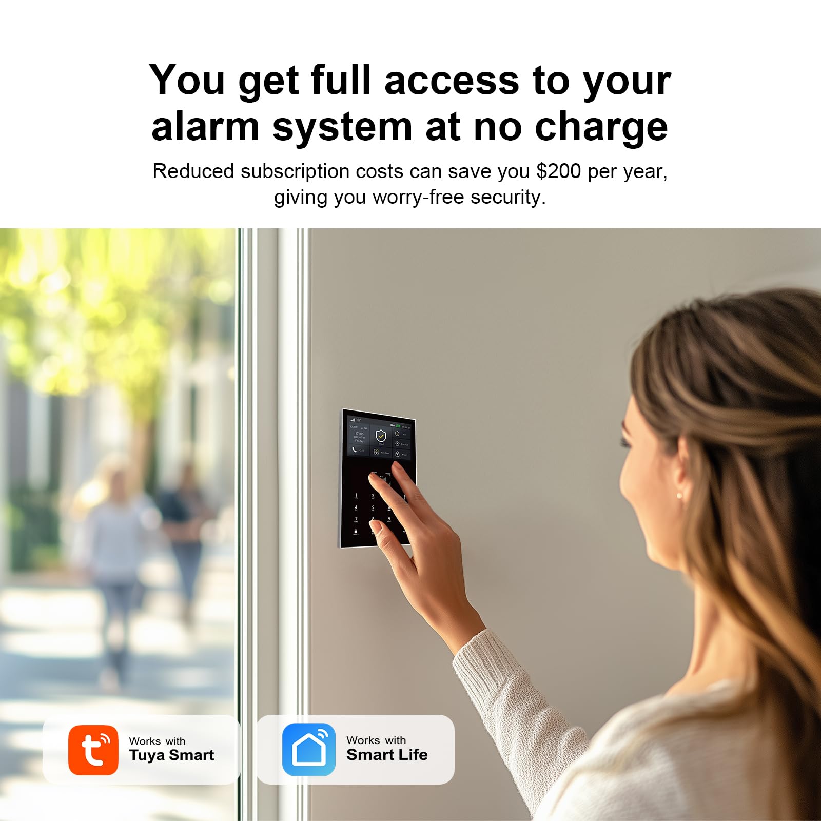 Sistema de alarma GSM + WiFi para casa, sistemas inteligentes completos con aplicación, sirena de 120 dB, 21 unidades: sensores de puertas y ventanas, detectores de movimiento, mando a distancia