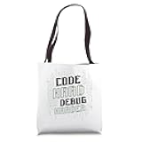 Code Hard Debug Harder Debugging Programmer Tote Bag